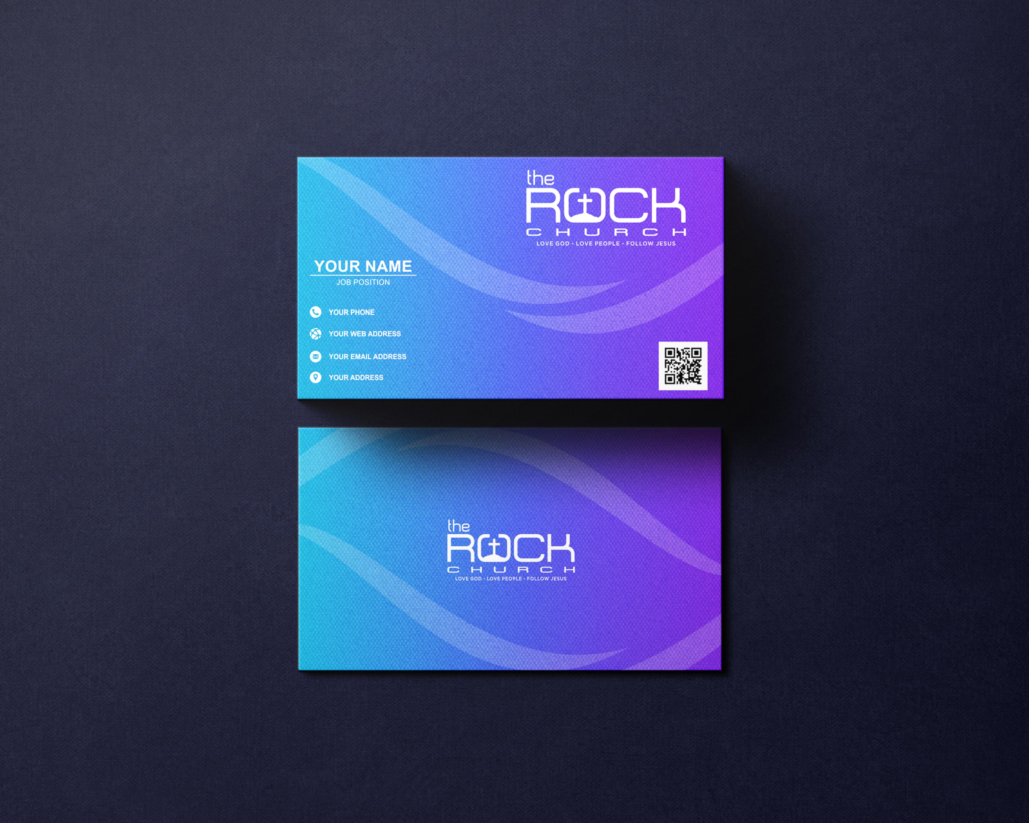Business Card Design by RizqinaStudio for The Rock Church | Design #28456571