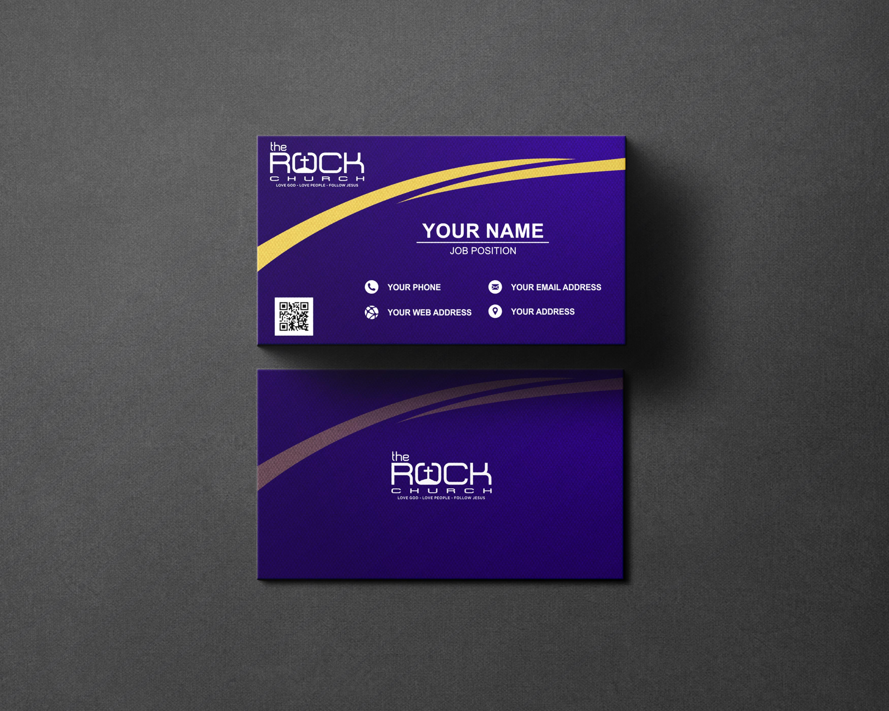 Business Card Design by RizqinaStudio for The Rock Church | Design #28456581