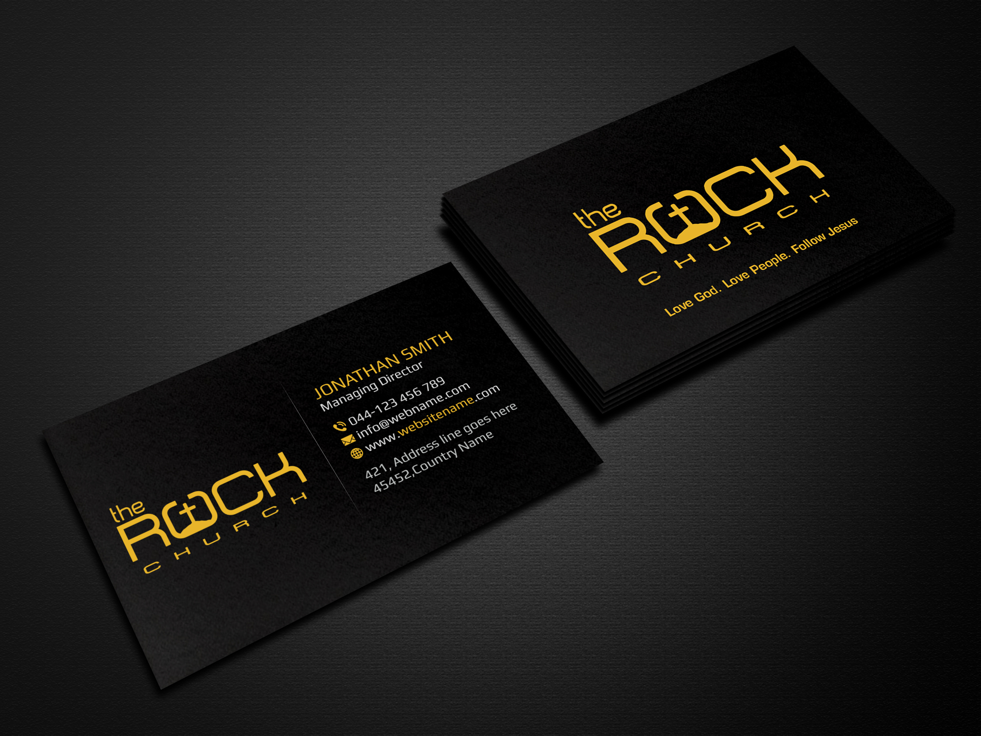 Business Card Design by Creations Box 2015 for The Rock Church | Design #28468650