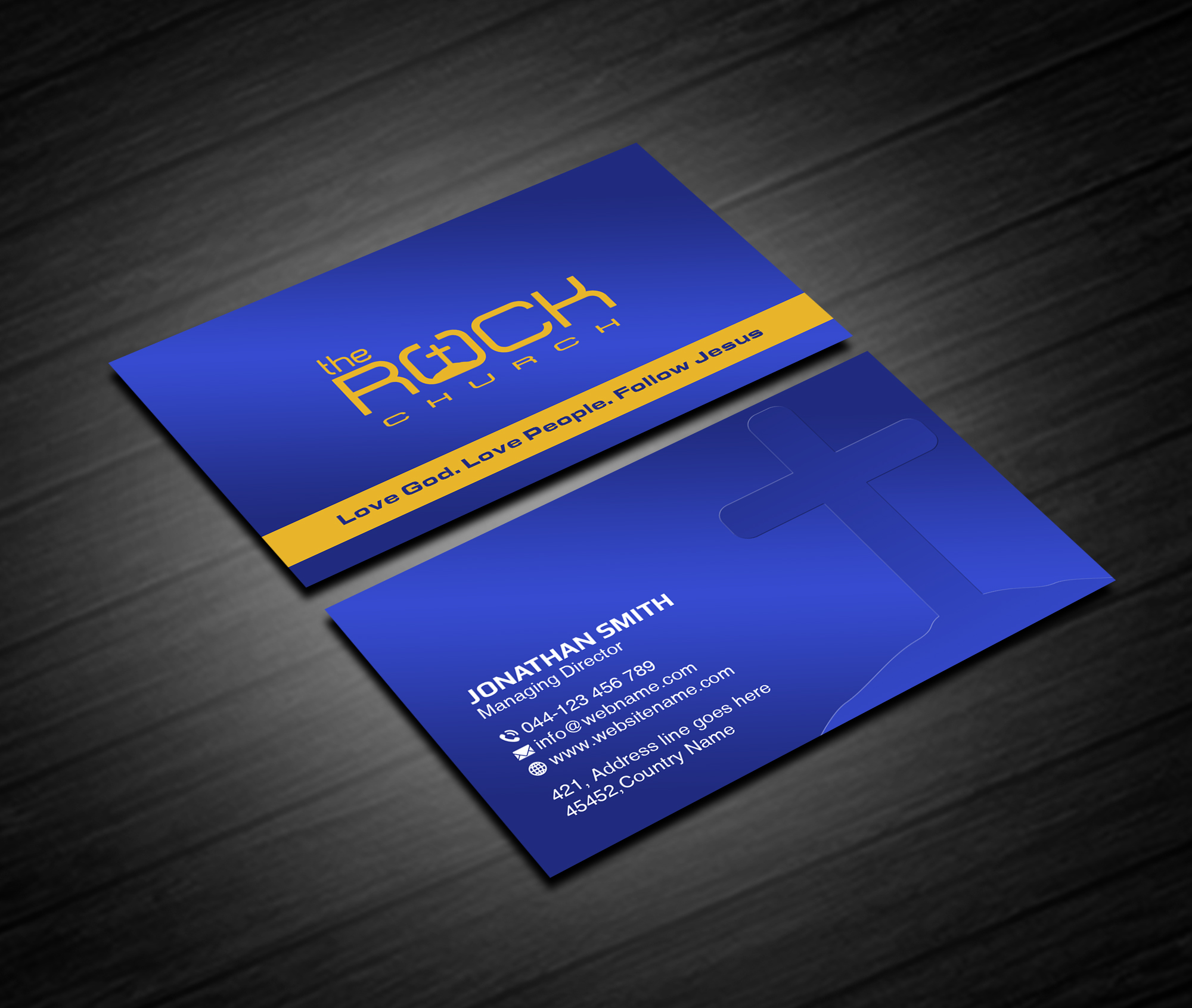 Business Card Design by Creations Box 2015 for The Rock Church | Design #28468700