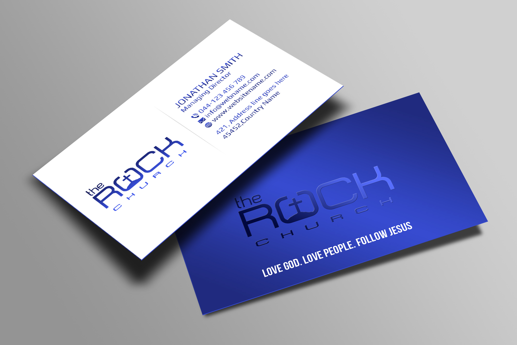 Business Card Design by Creations Box 2015 for The Rock Church | Design #28468707