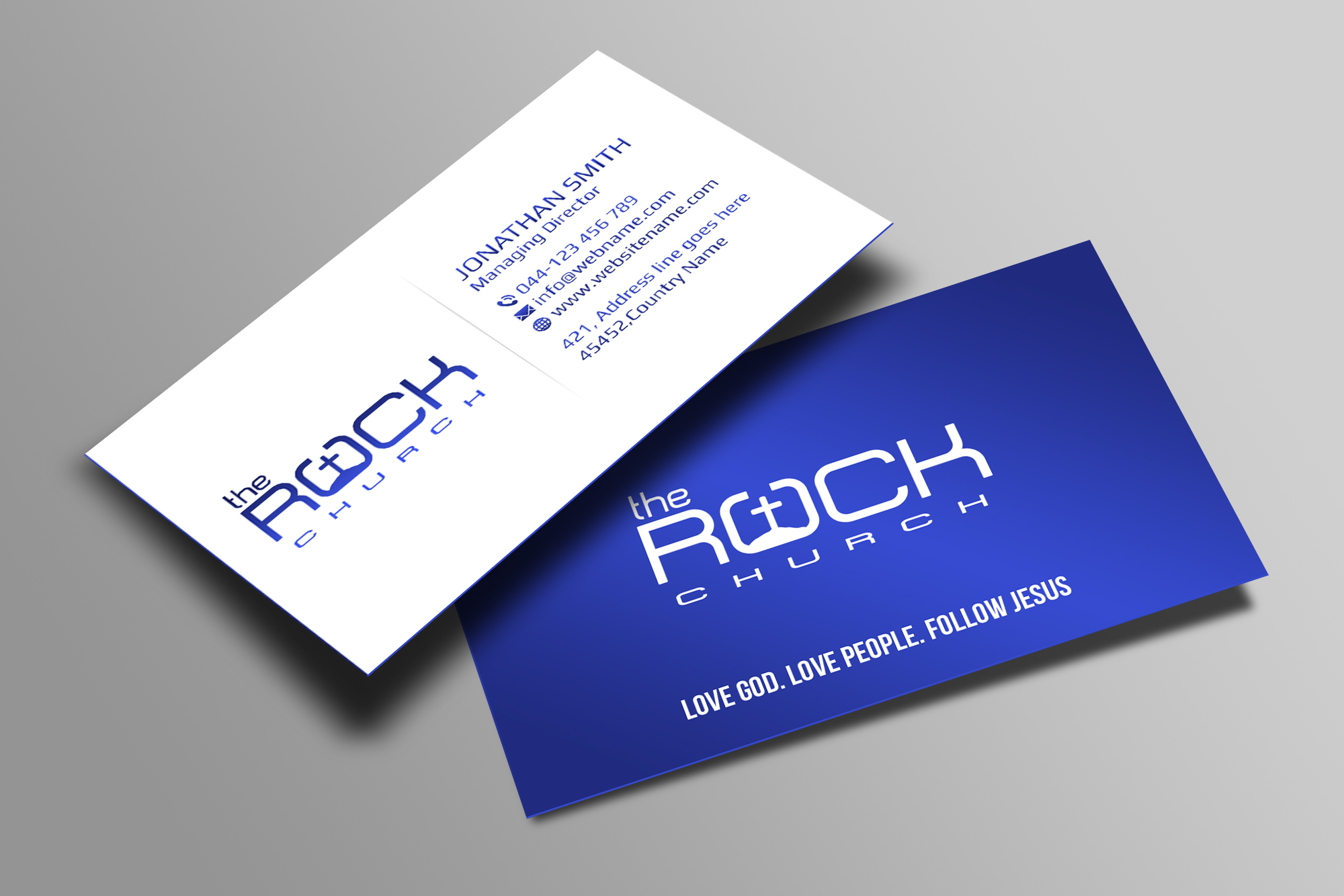 Business Card Design by Creations Box 2015 for The Rock Church | Design #28468709