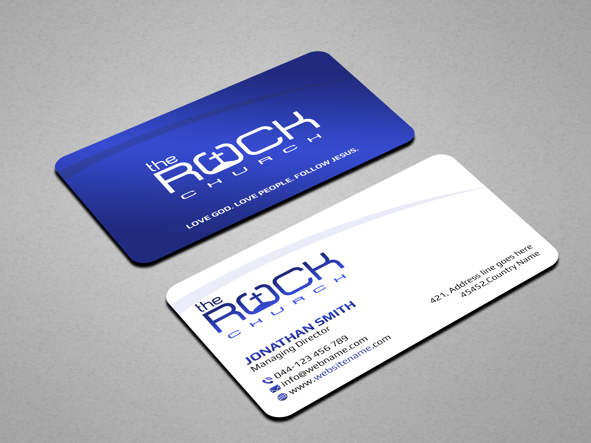 Business Card Design by Creations Box 2015 for The Rock Church | Design #28468814