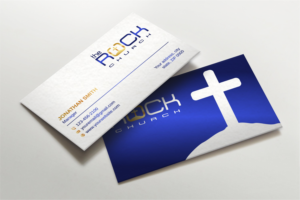 Business Card Design by LAXMI DESIGNHUB for The Rock Church | Design: #28457863