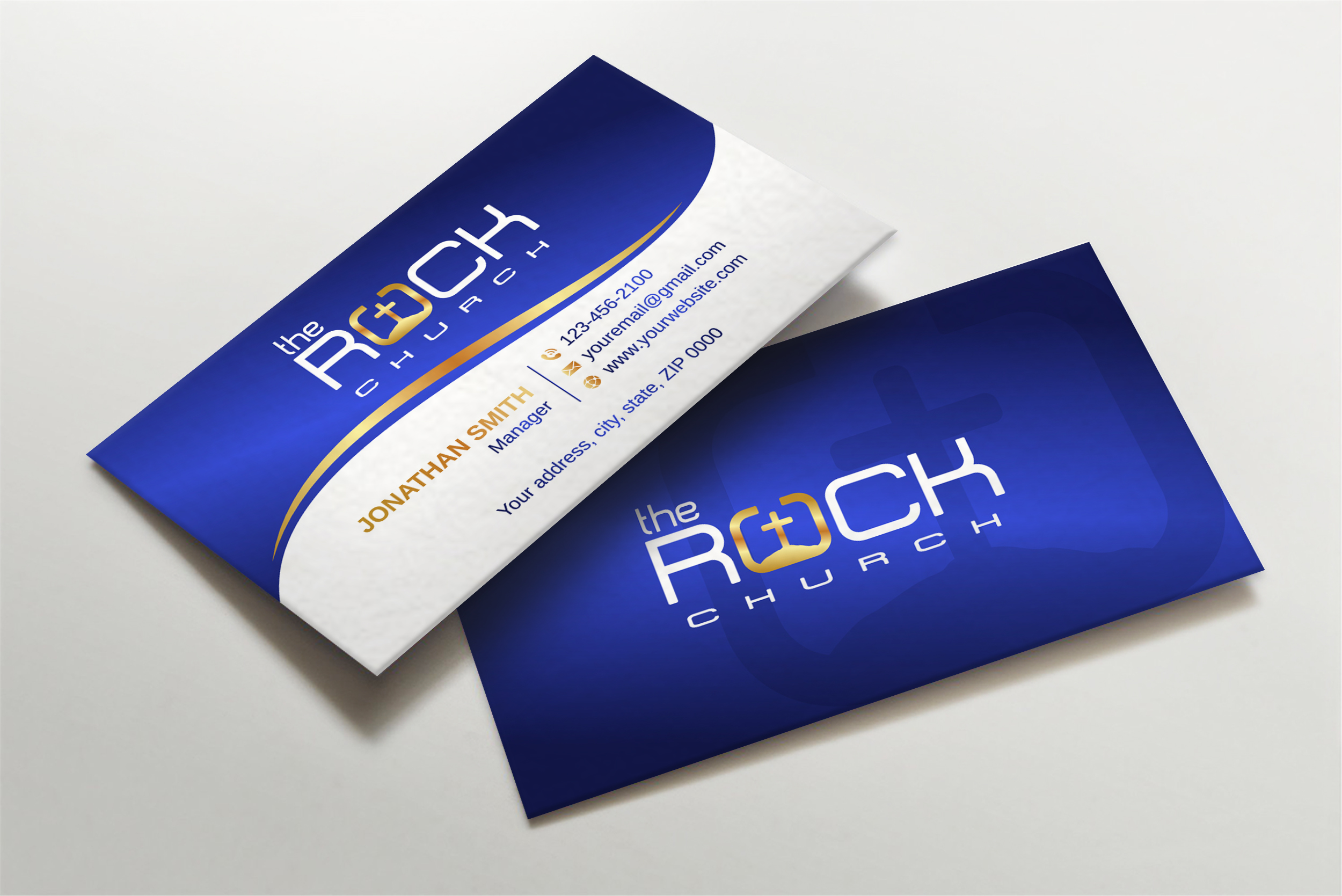 Visitenkarten-Design von LAXMI DESIGNHUB für The Rock Church | Design #28457870