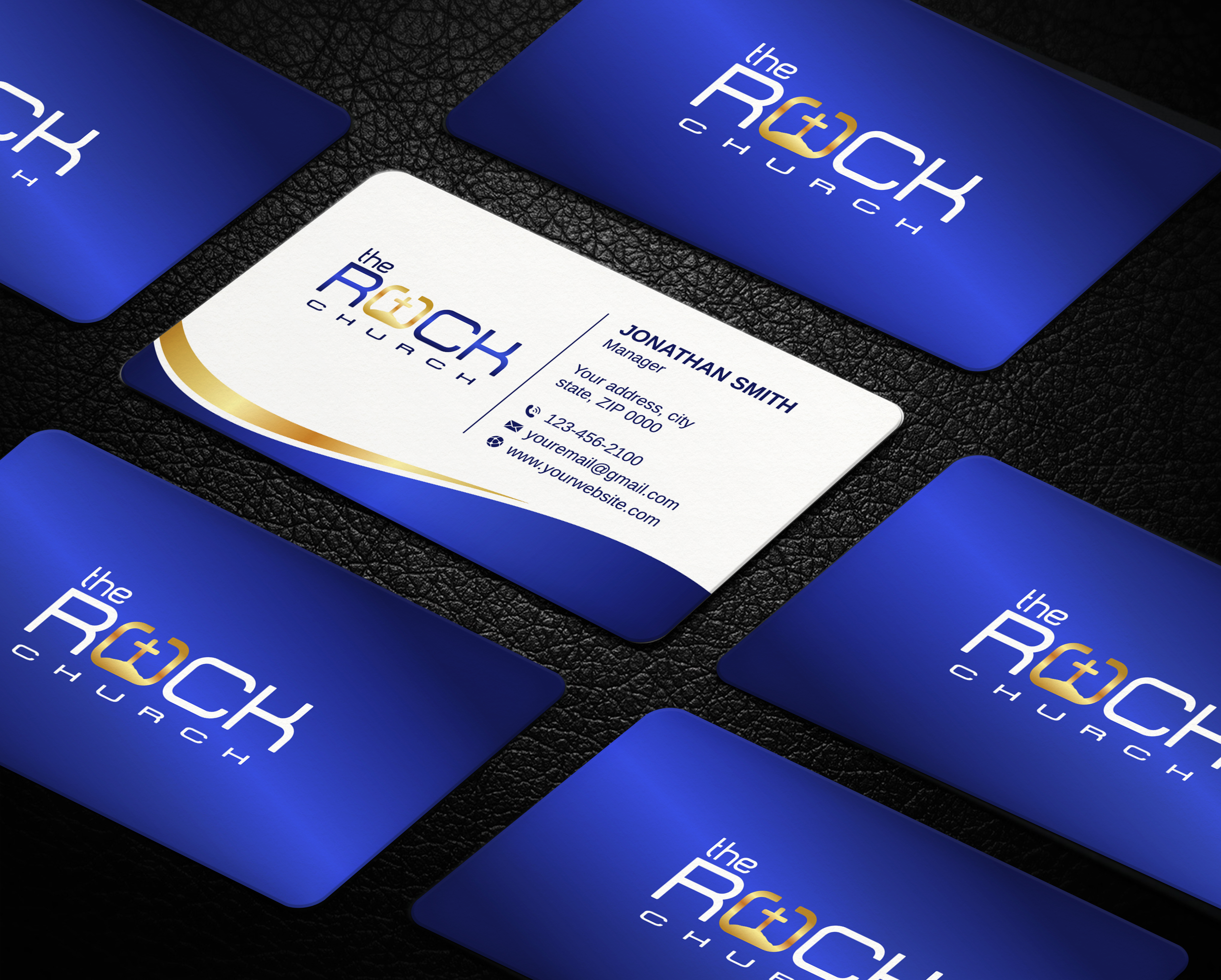 Business Card Design by LAXMI DESIGNHUB for The Rock Church | Design #28543227