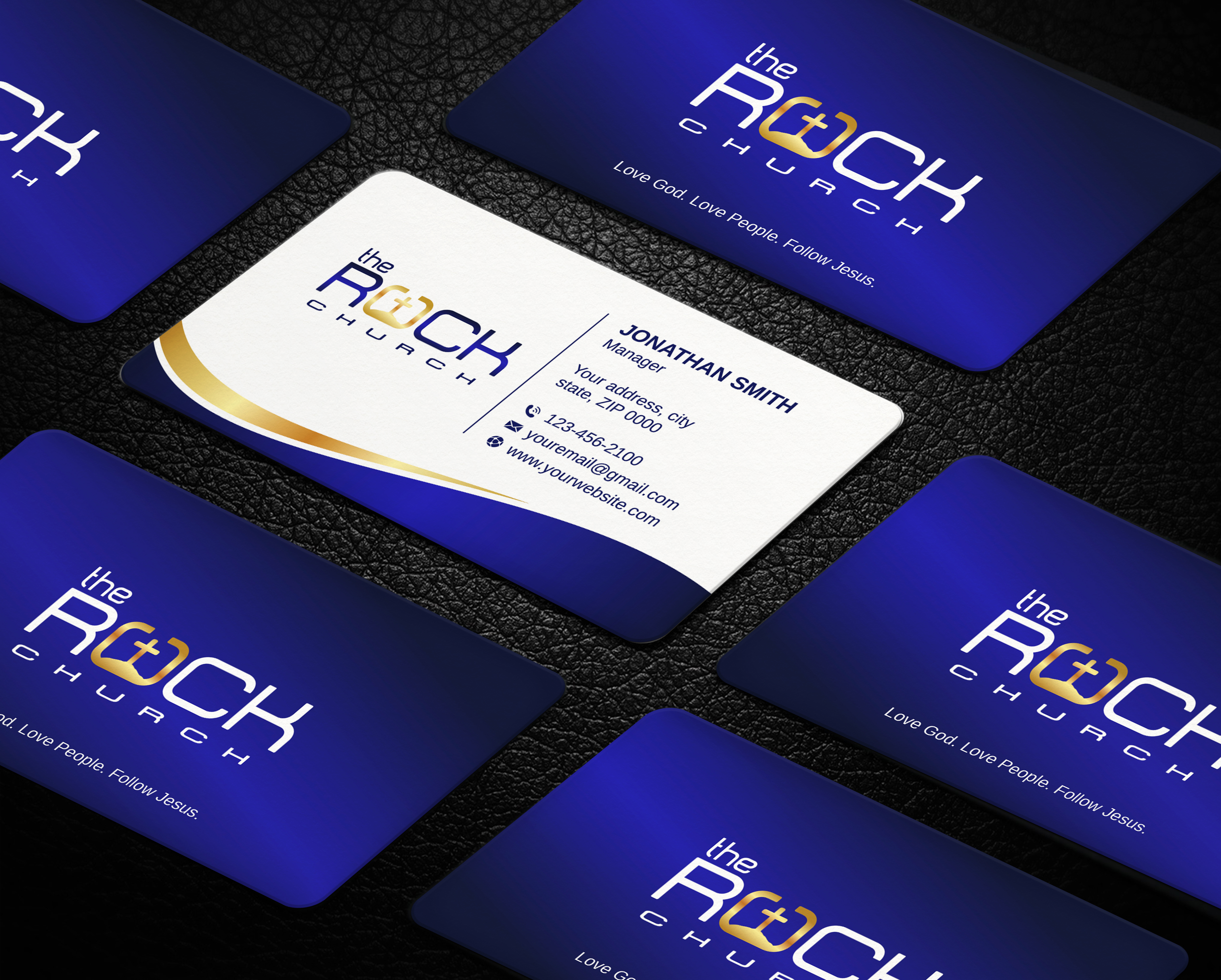 Business Card Design by LAXMI DESIGNHUB for The Rock Church | Design #28548470