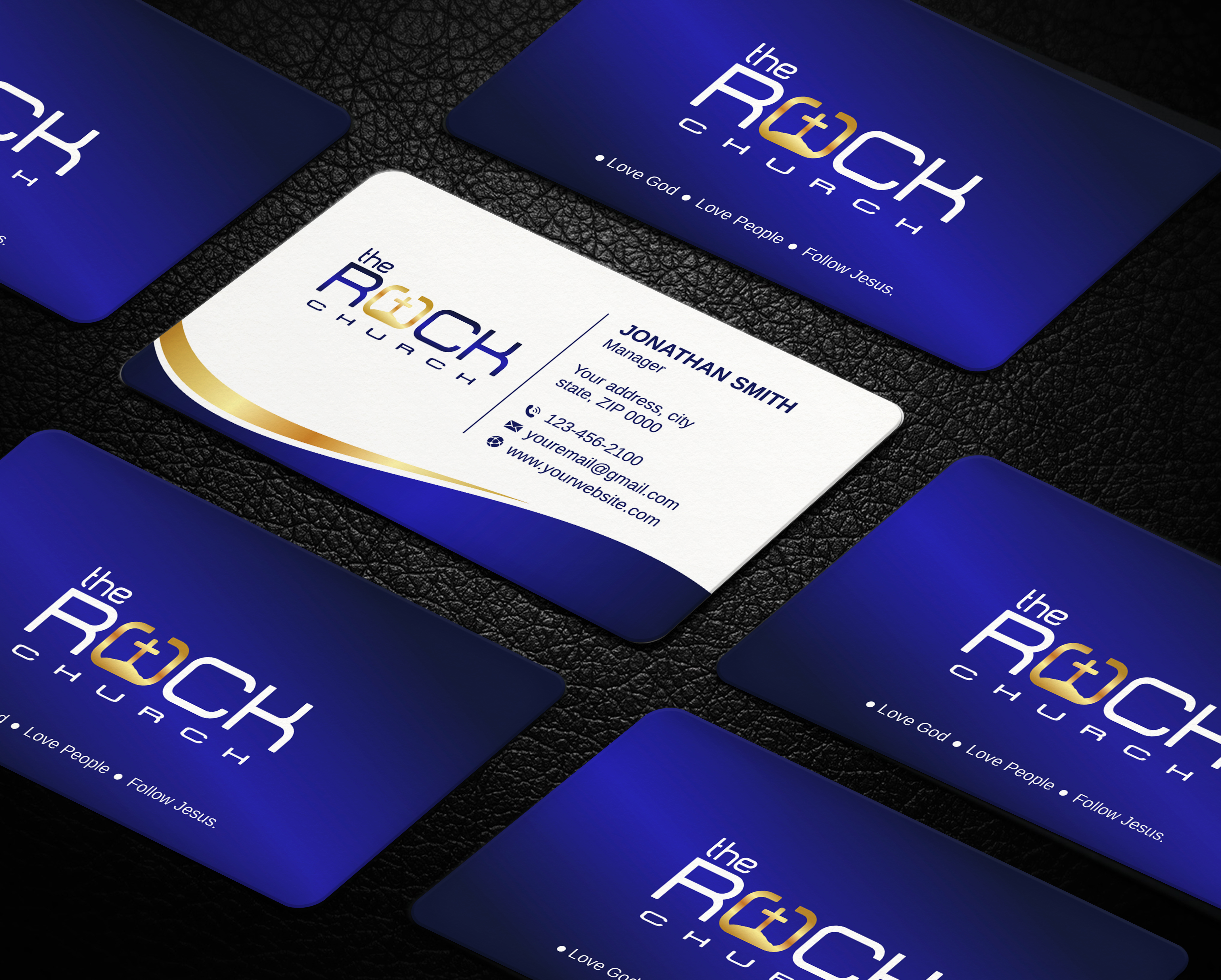 Business Card Design by LAXMI DESIGNHUB for The Rock Church | Design: #28548471