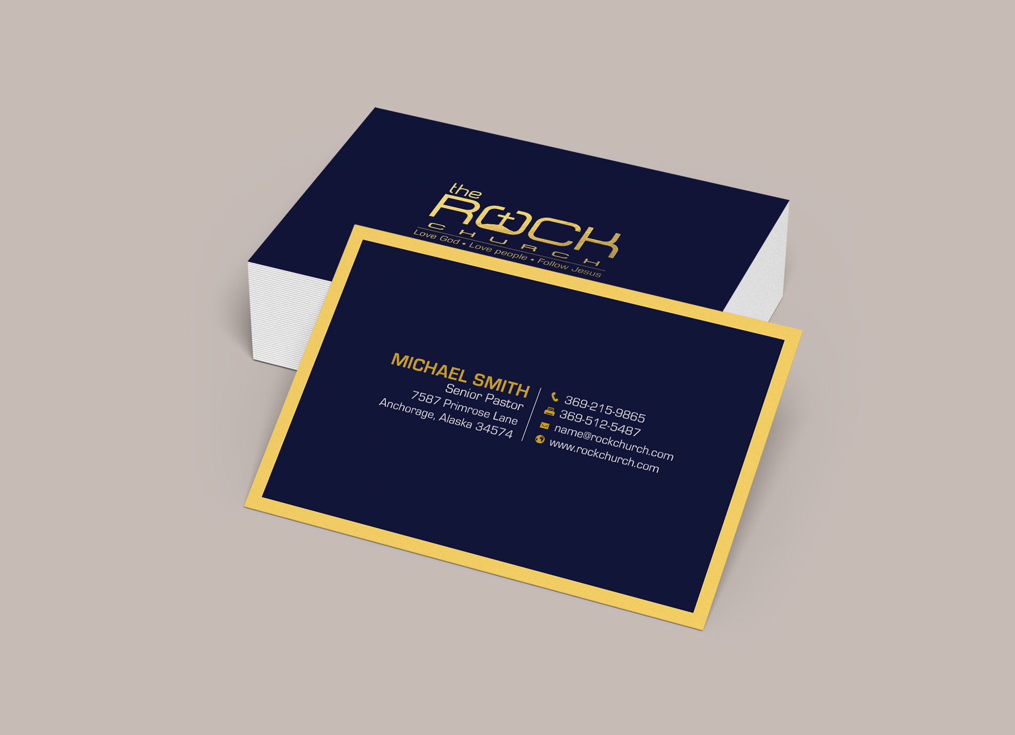 Business Card Design by chandrayaan.creative for The Rock Church | Design #28458615