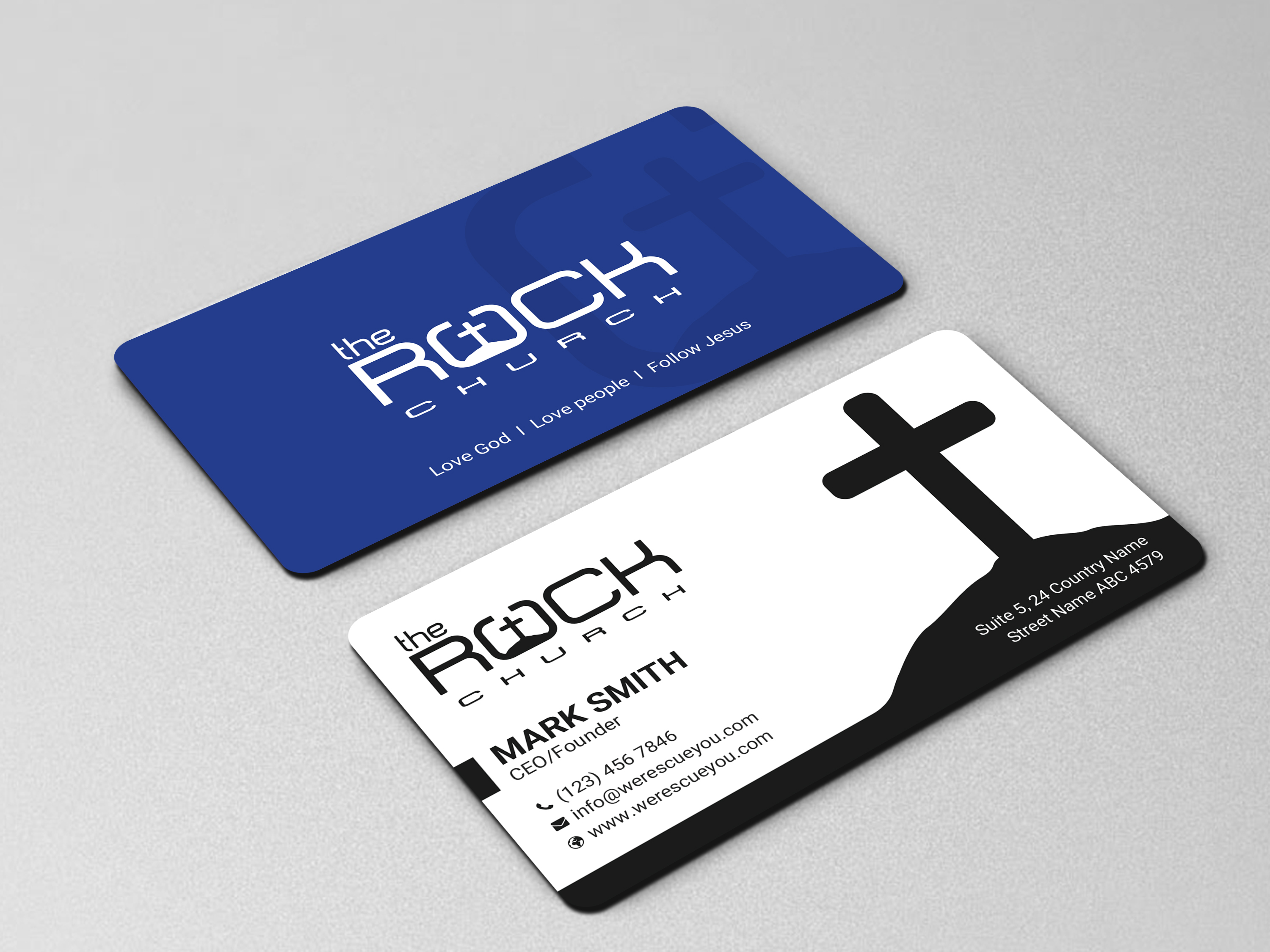 Business Card Design by Uttom 2 for The Rock Church | Design #28458109