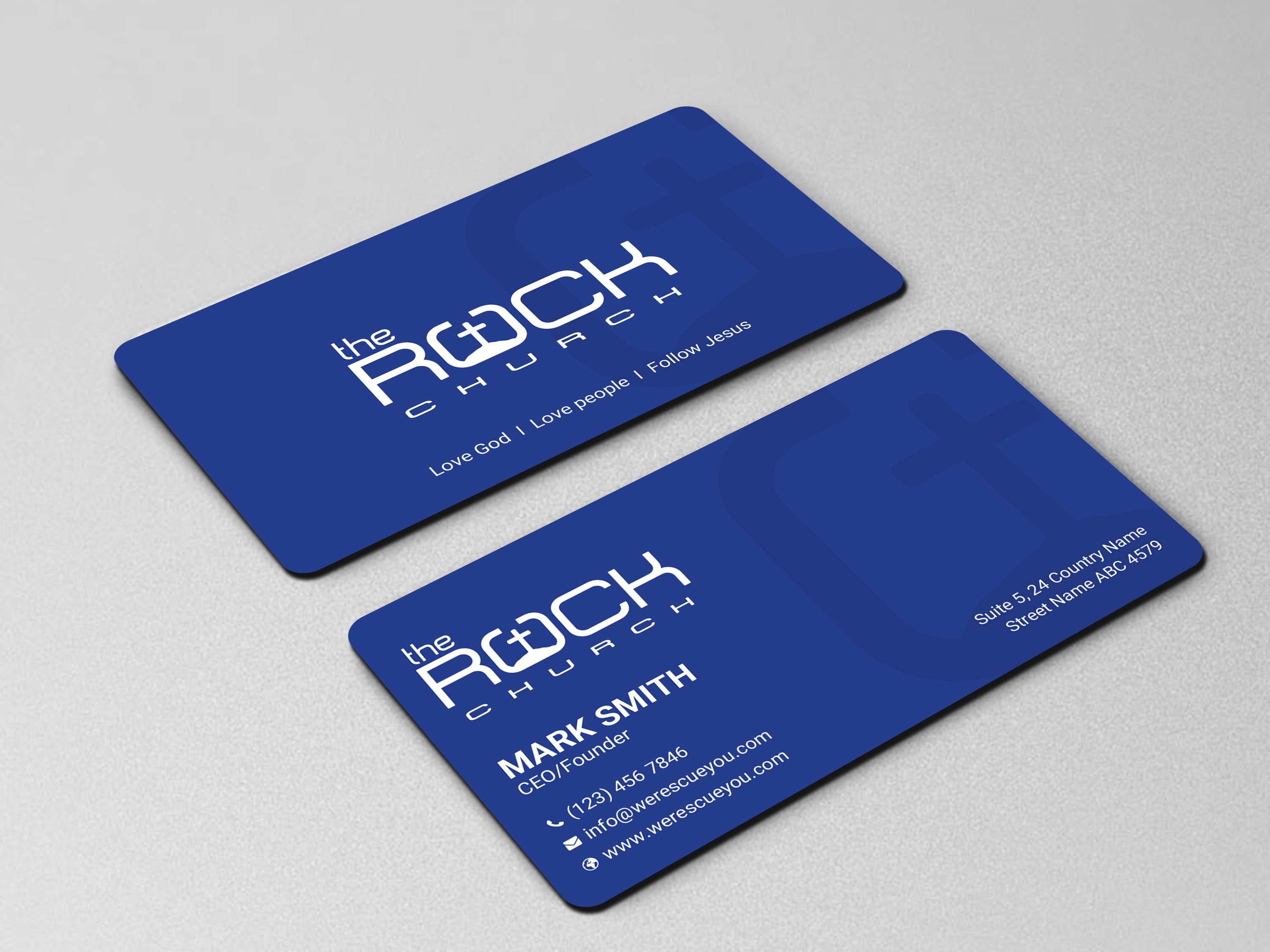 Business Card Design by Uttom 2 for The Rock Church | Design #28458111