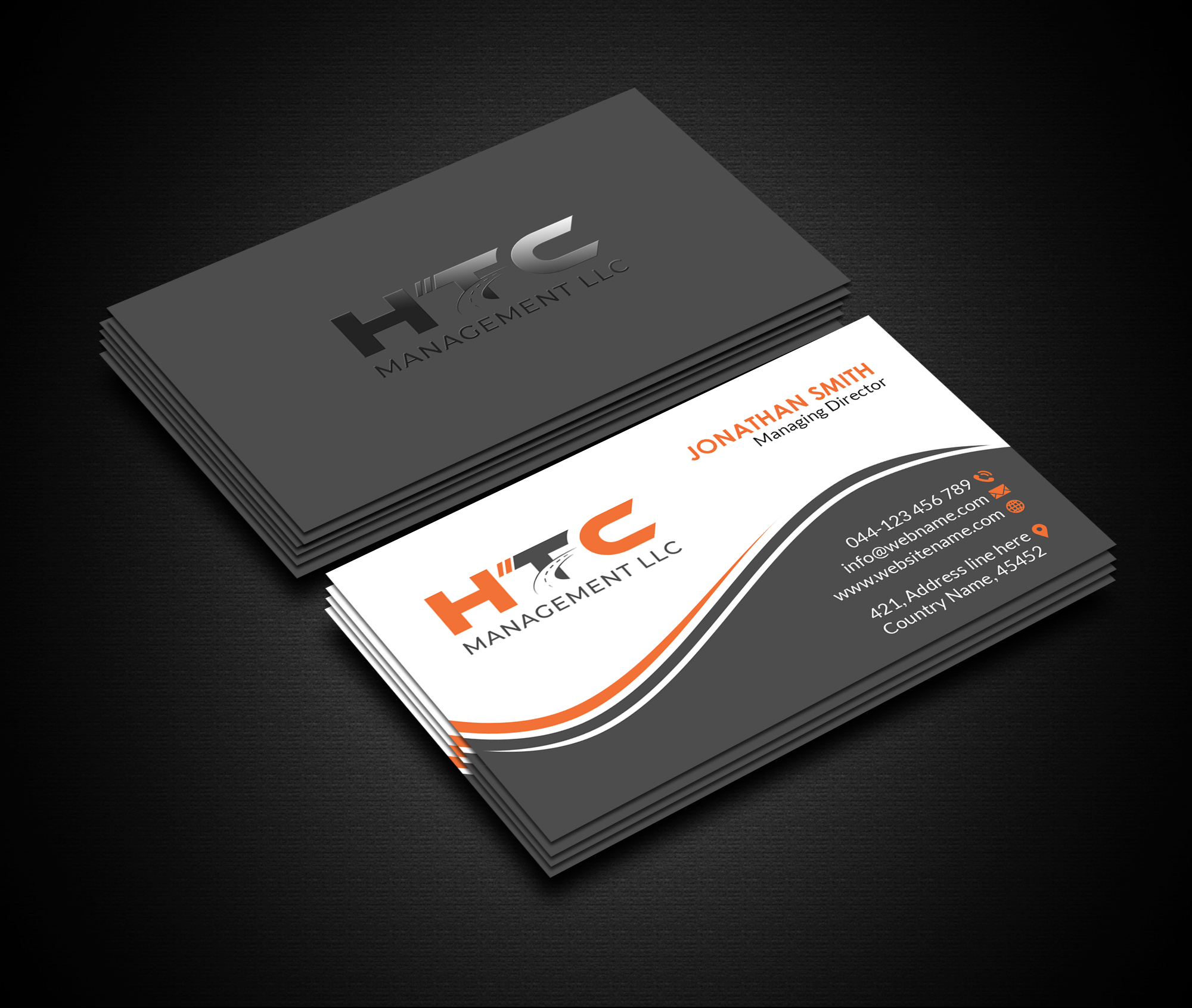 Business Card Design by Creations Box 2015 for HTC Management LLC | Design #28471259