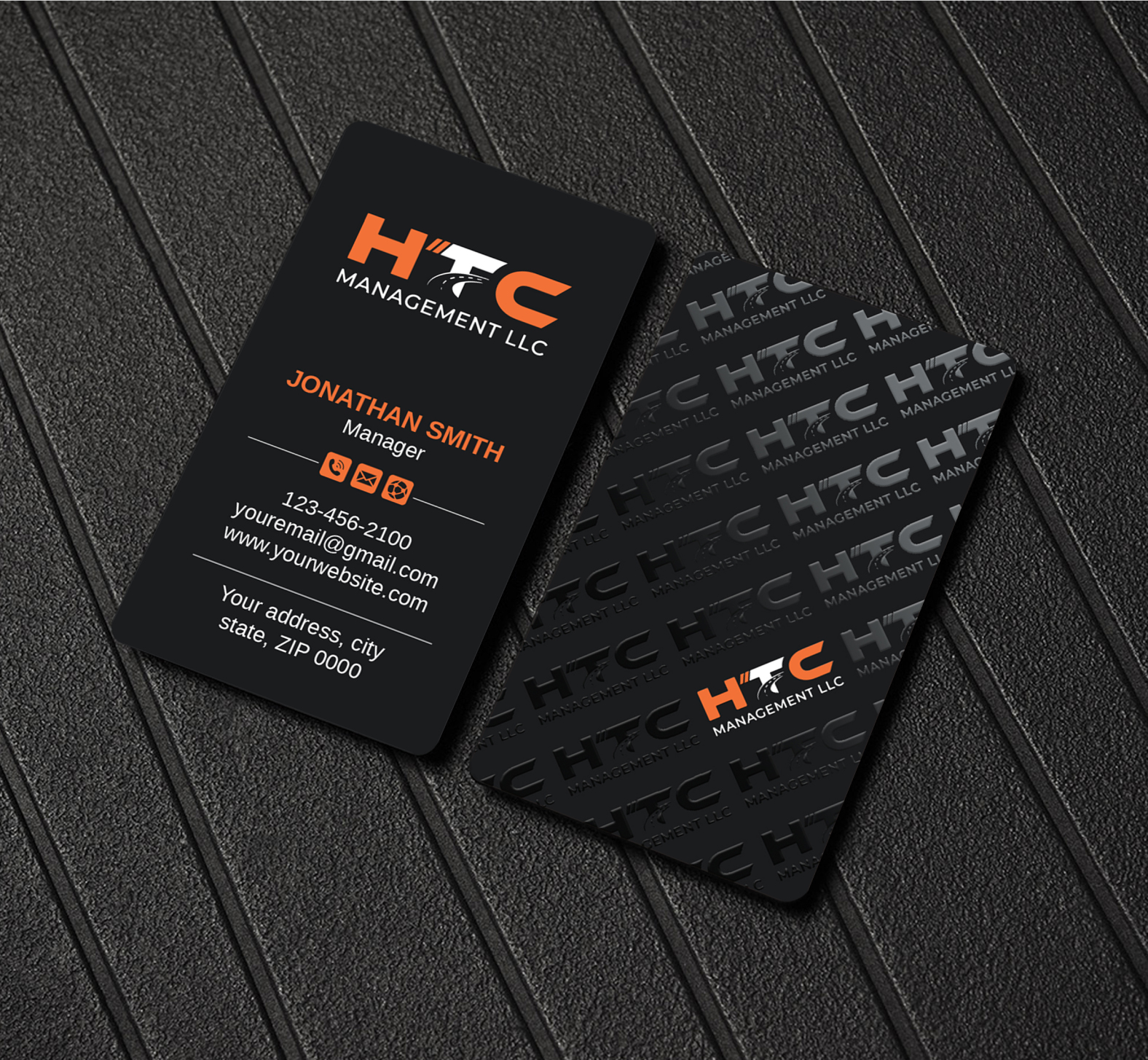 Business Card Design by LAXMI DESIGNHUB for HTC Management LLC | Design #28463502