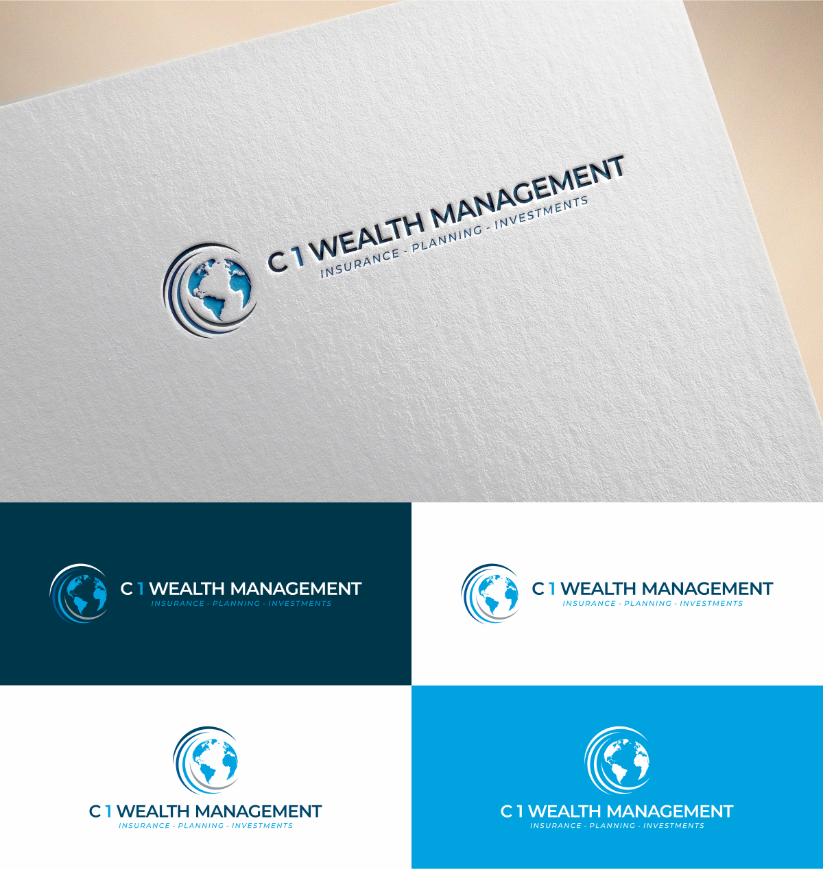 Logo Design by MKR for C 1 Wealth Management | Design #28478047