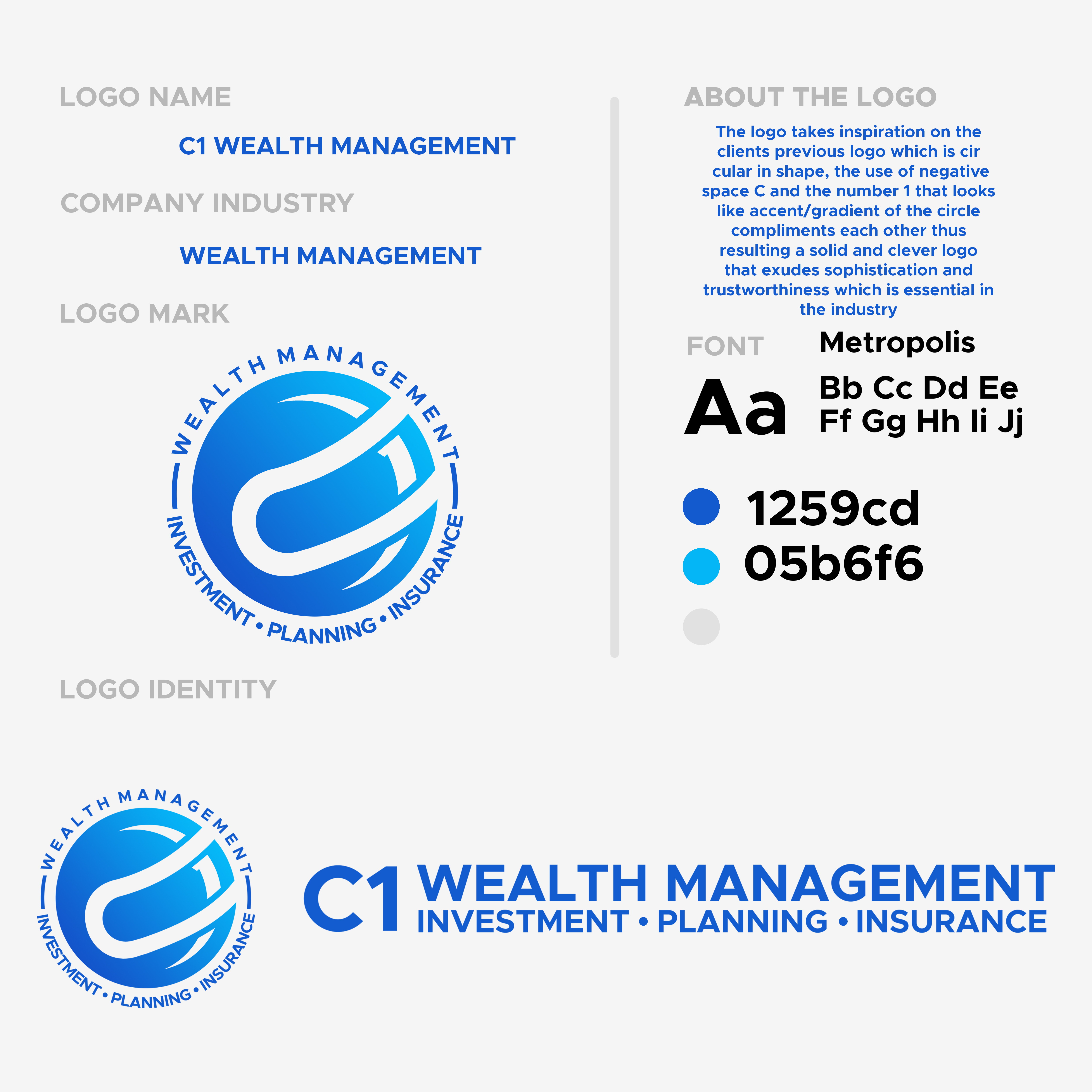 Logo-Design von aeros für C 1 Wealth Management | Design #28462835
