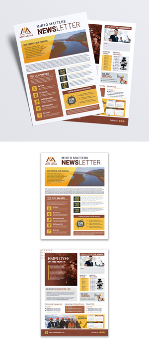 Northern Mining Company needs a company newsletter template | Flyer-Design von debdesign