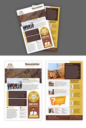 Northern Mining Company needs a company newsletter template | Flyer-Design von ZeneFashions