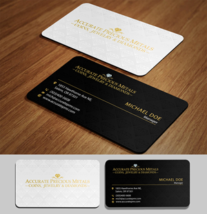 Business Card Design by acgrapix for Accurate Precous Metals Refineries | Design: #28486283