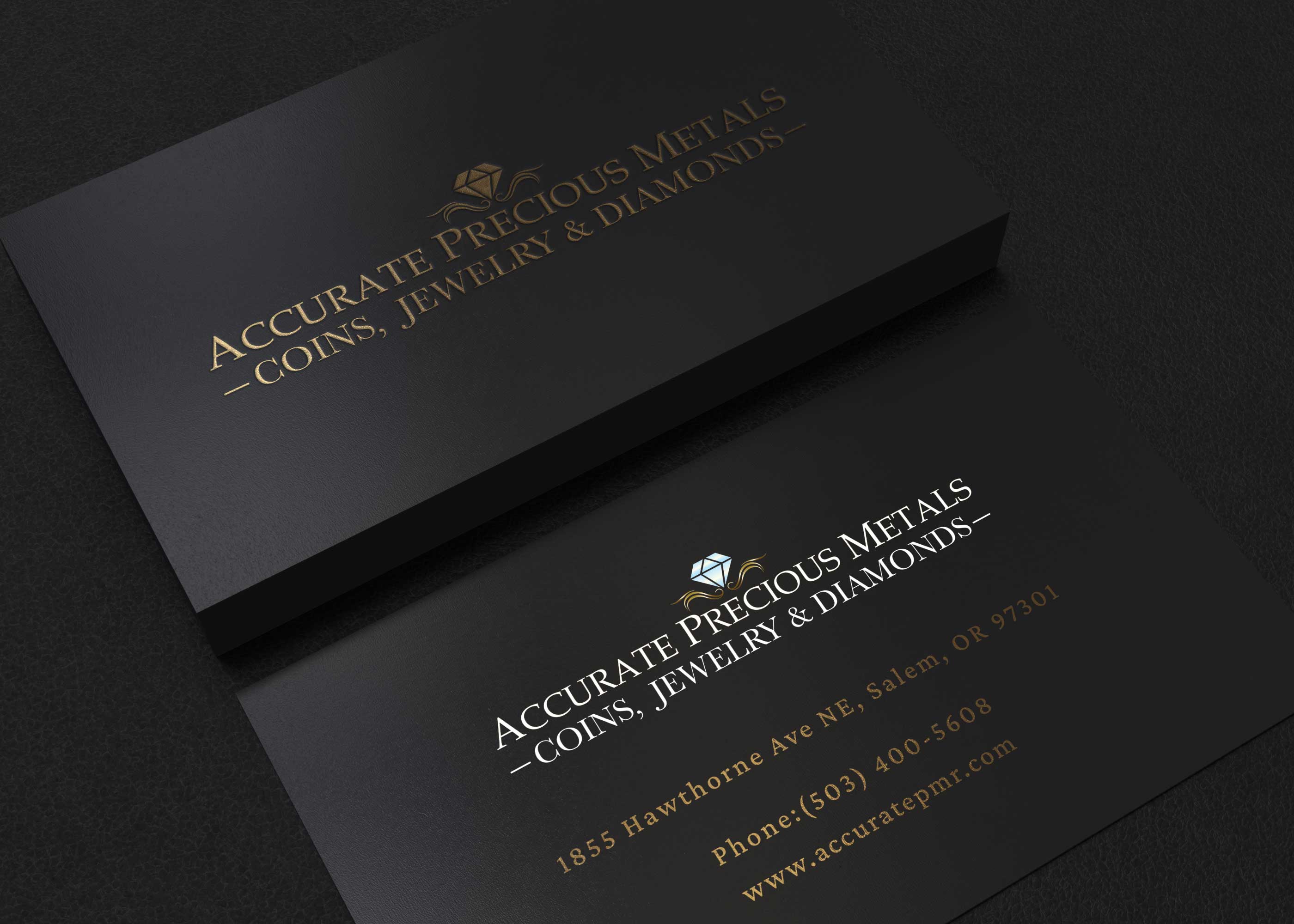 Diseño de Tarjeta de Presentación por Creative Moon Design para Accurate Precous Metals Refineries | Diseño #28490772