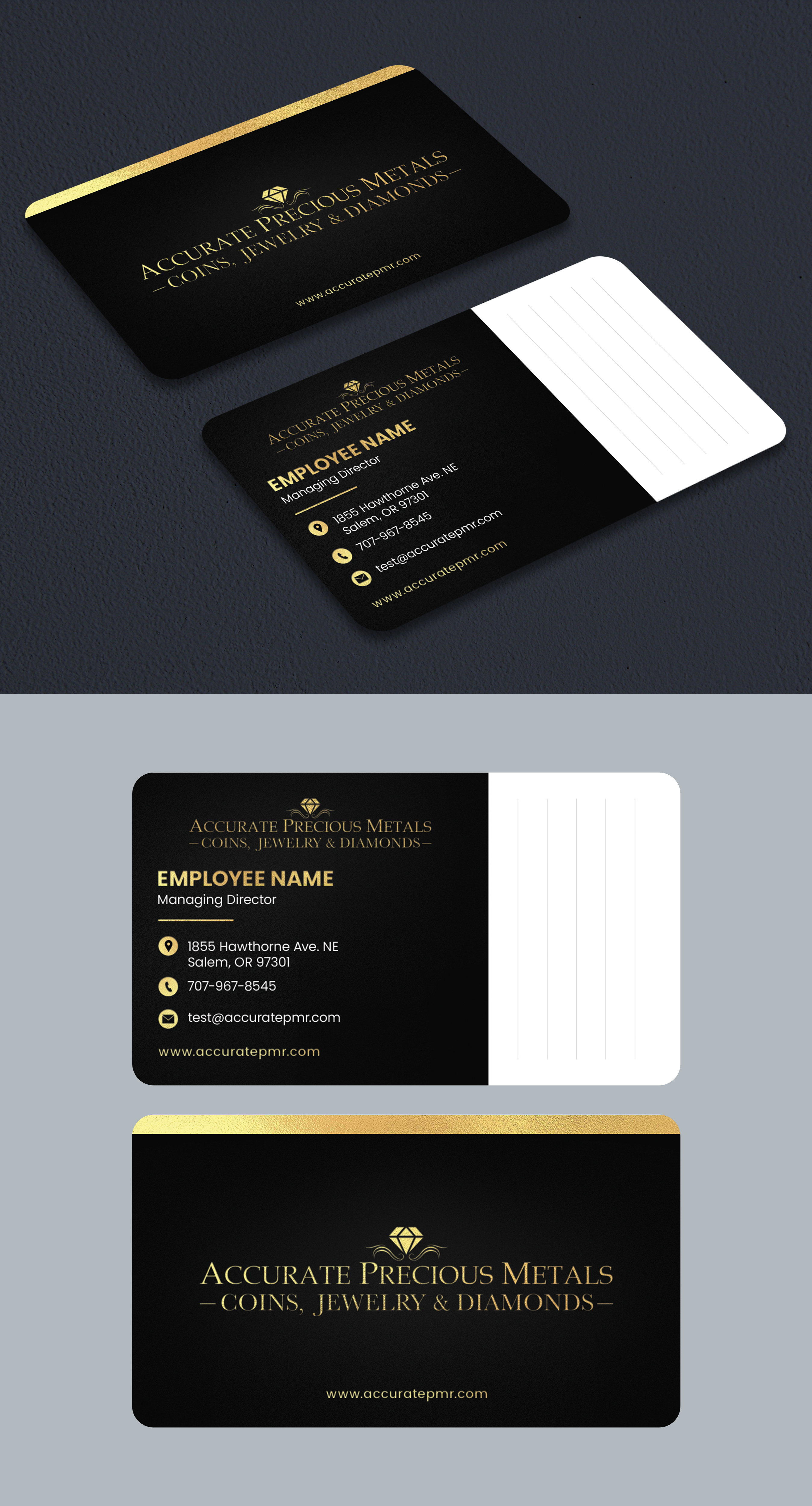 Design de Carte de Visite par Gpix Design pour Accurate Precous Metals Refineries | Design #28515998