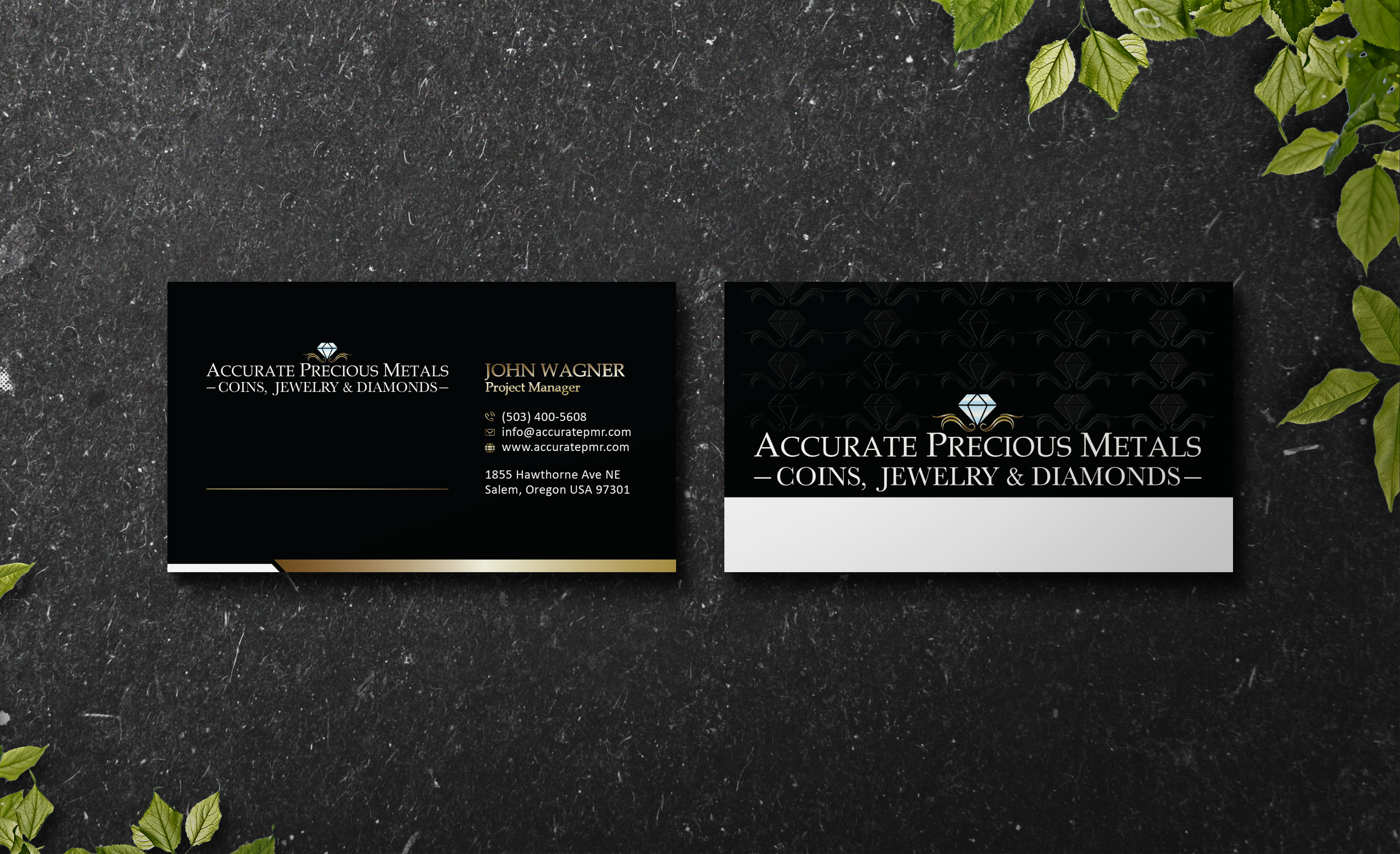 Business Card Design by Verified artistry (Design garden) for Accurate Precous Metals Refineries | Design #28482721