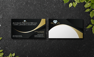 Business Card Design by Verified artistry (Design garden) for Accurate Precous Metals Refineries | Design: #28482722