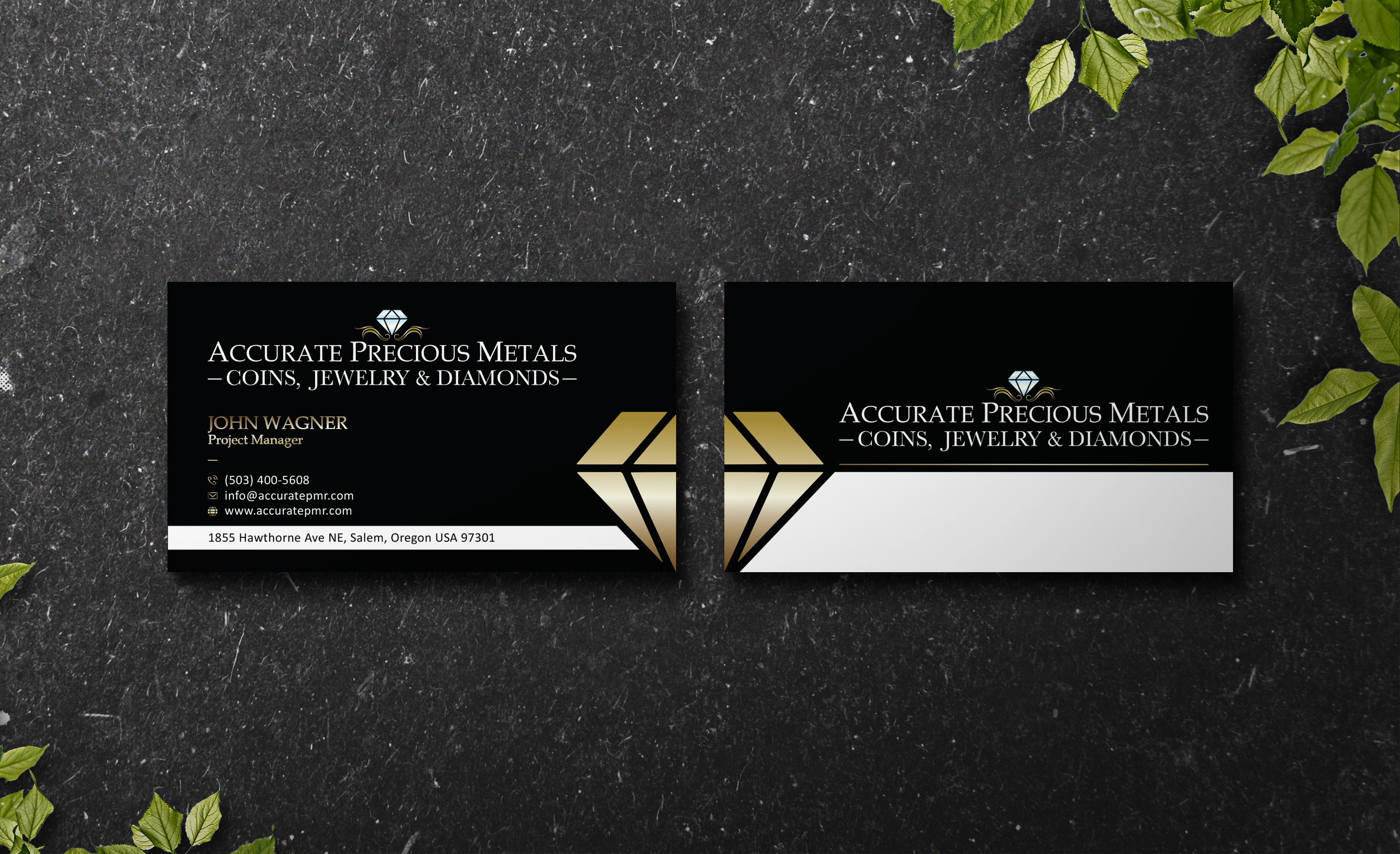 Business Card Design by Verified artistry (Design garden) for Accurate Precous Metals Refineries | Design #28482724