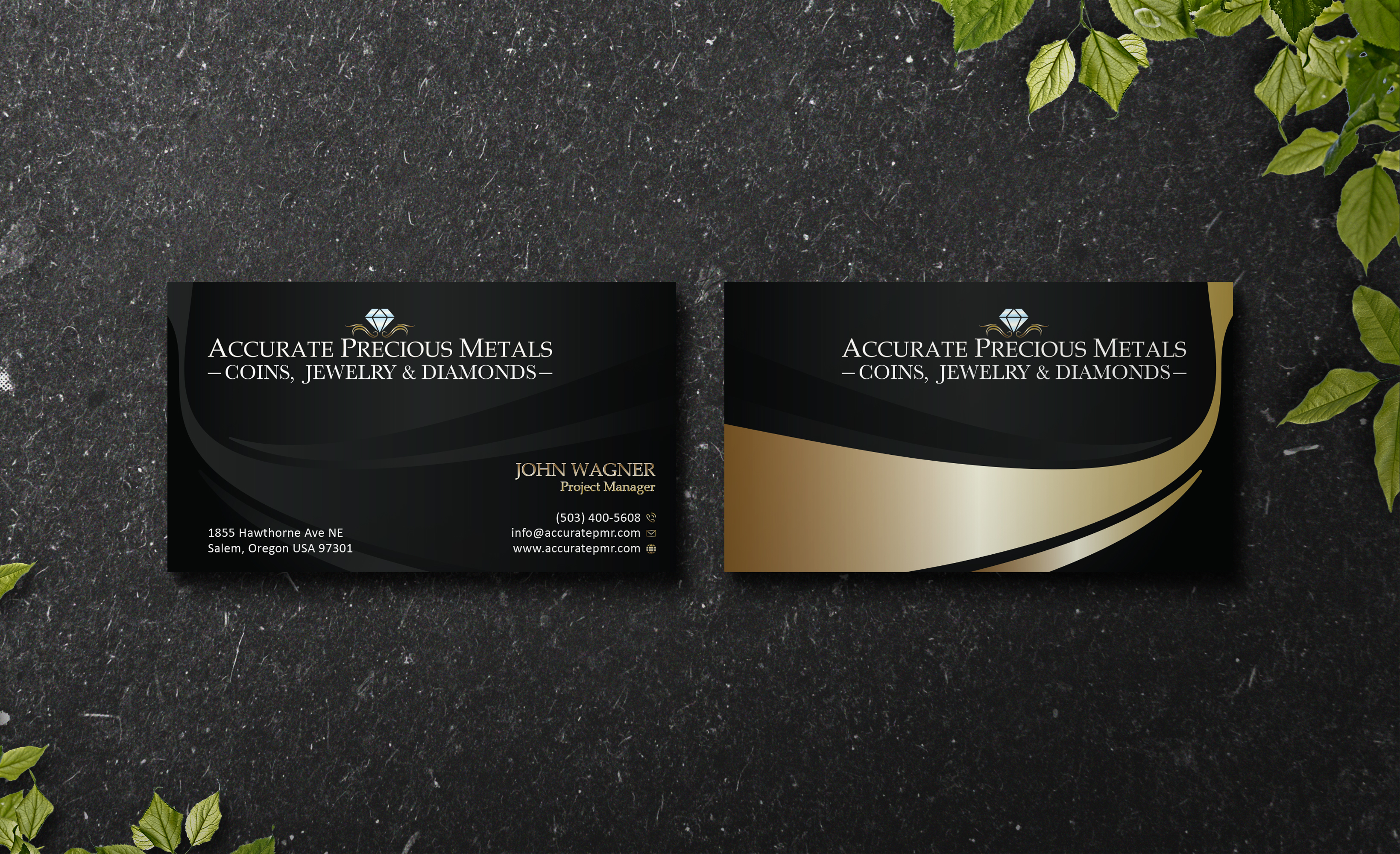 Business Card Design by Verified artistry (Design garden) for Accurate Precous Metals Refineries | Design #28482725