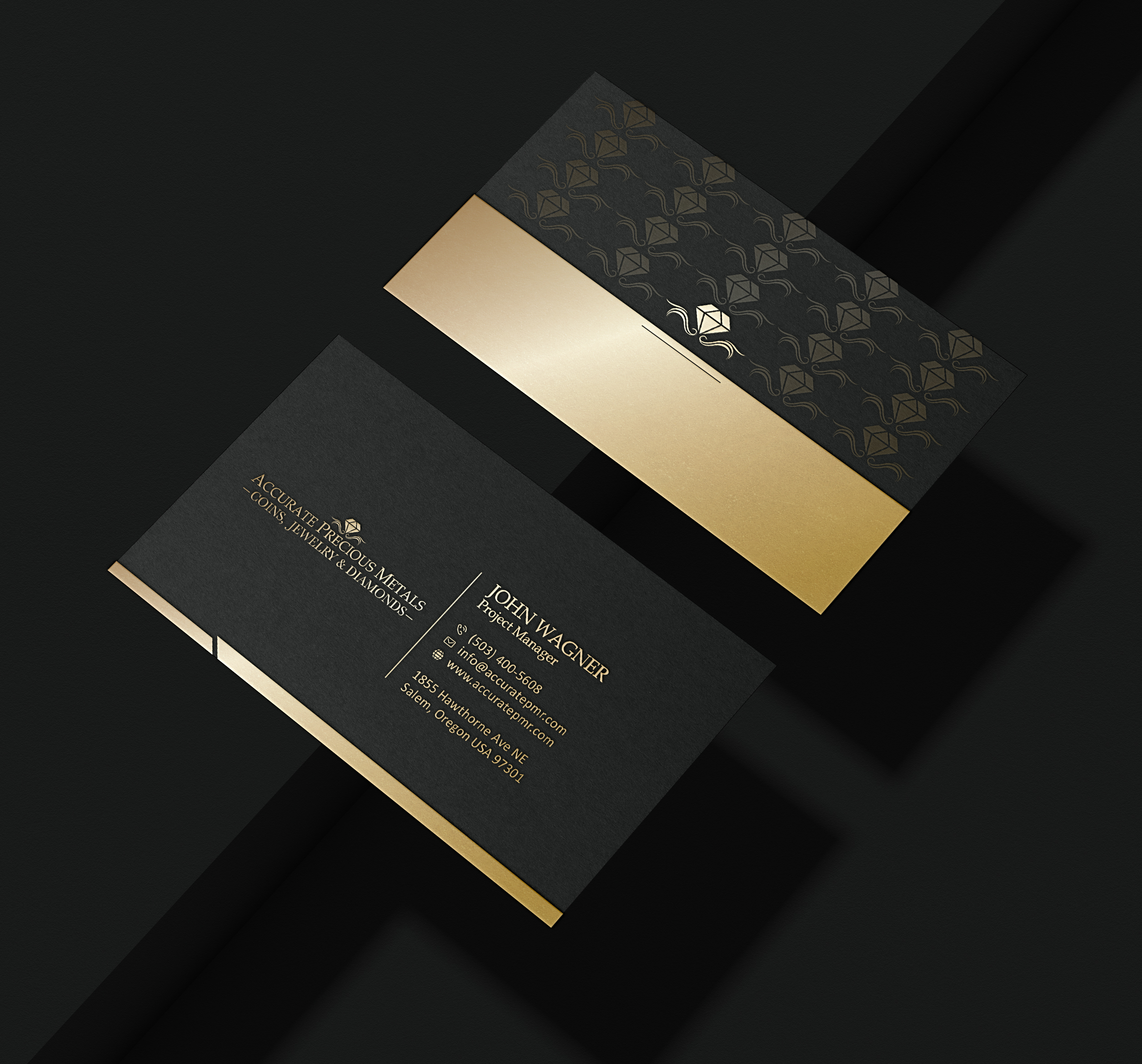 Visitenkarten-Design von Verified artistry (Design garden) für Accurate Precous Metals Refineries | Design #28486354
