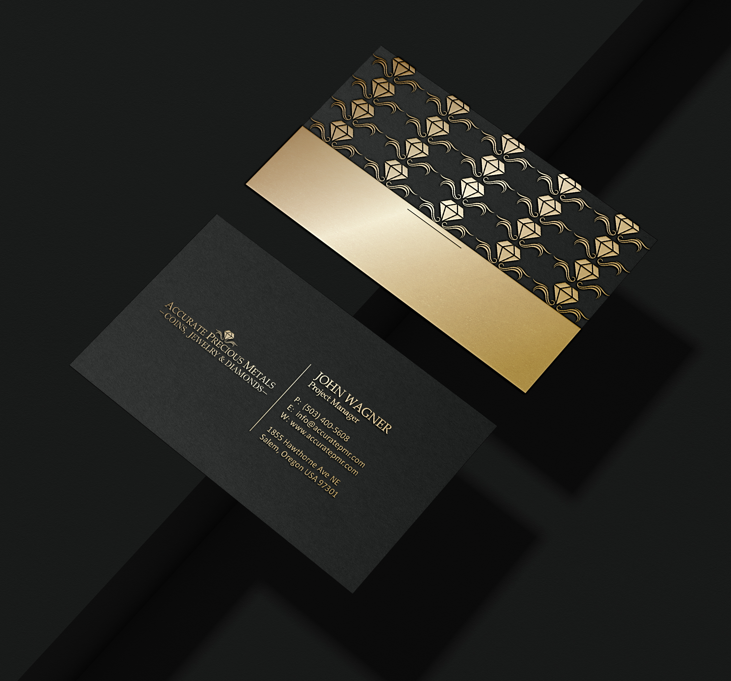Business Card Design by Verified artistry (Design garden) for Accurate Precous Metals Refineries | Design #28492207