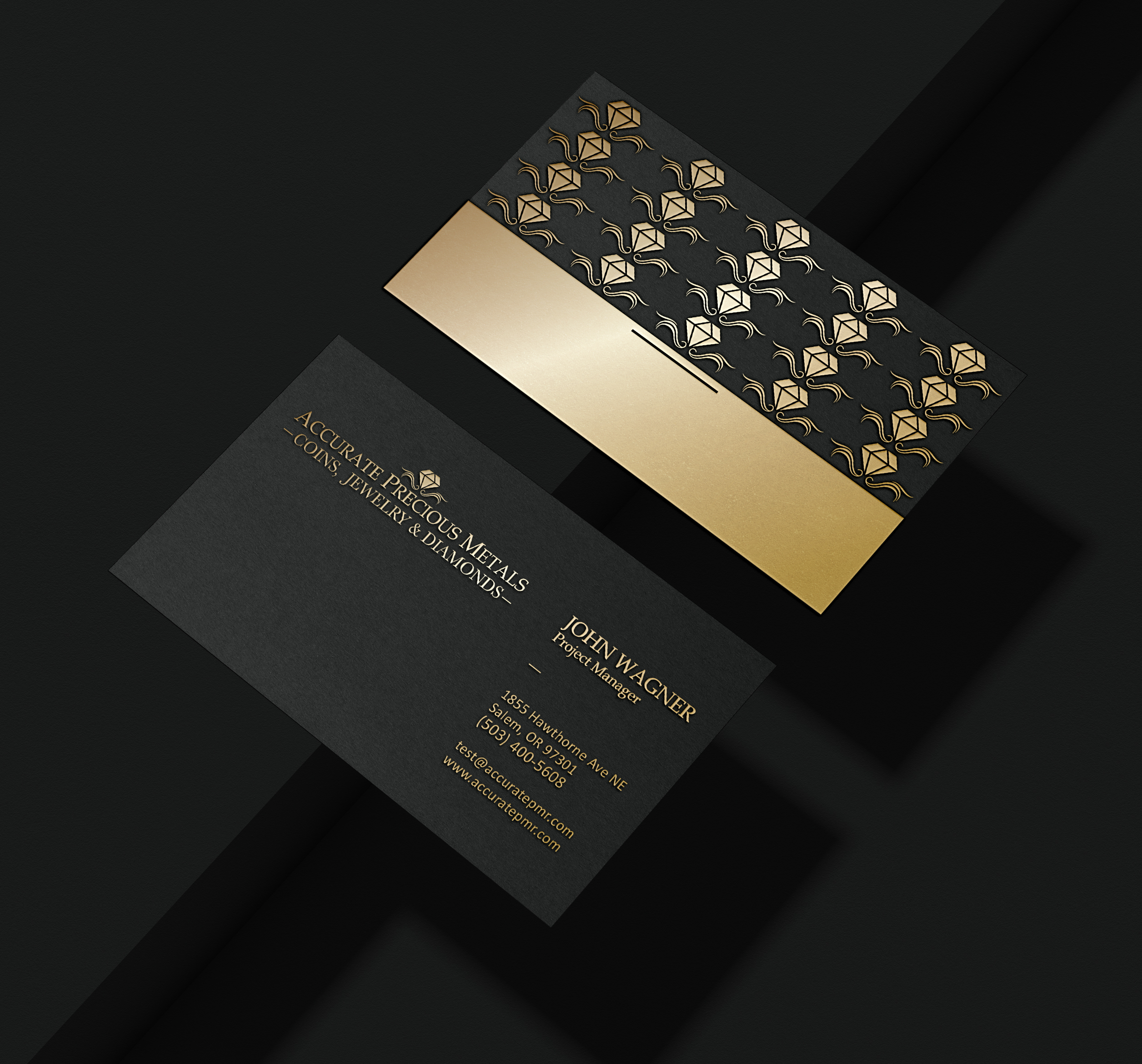 Visitenkarten-Design von Verified artistry (Design garden) für Accurate Precous Metals Refineries | Design #28495932