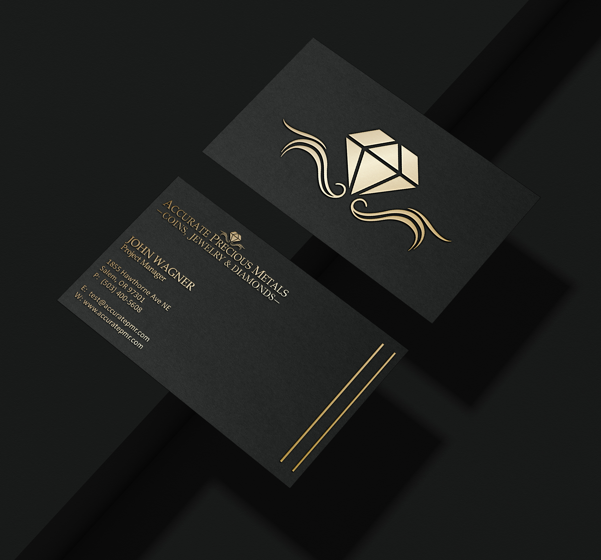 Business Card Design by Verified artistry (Design garden) for Accurate Precous Metals Refineries | Design #28495937