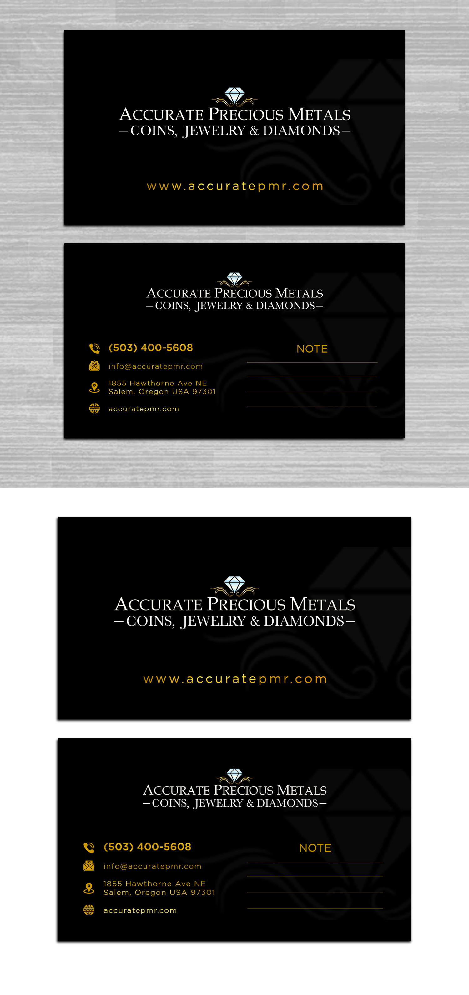 Design de Carte de Visite par debdesign pour Accurate Precous Metals Refineries | Design #28475642