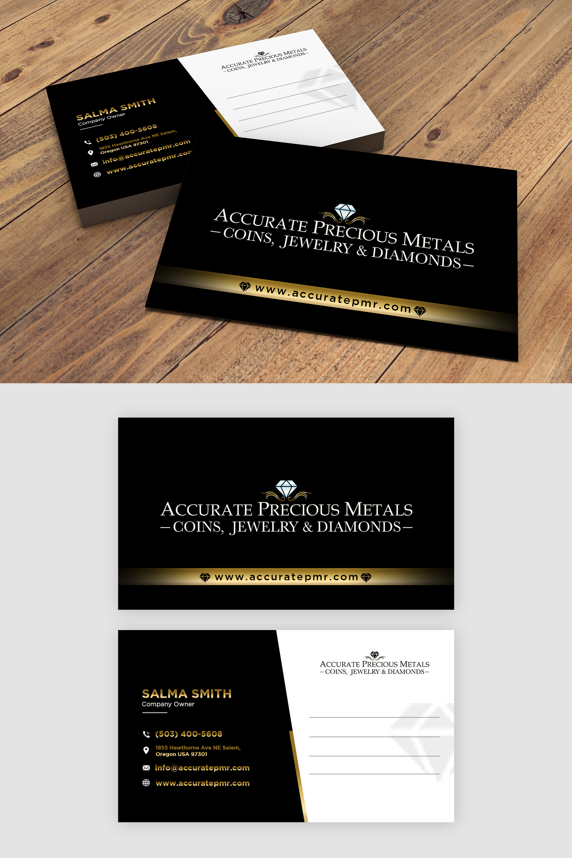 Visitenkarten-Design von debdesign für Accurate Precous Metals Refineries | Design #28476038