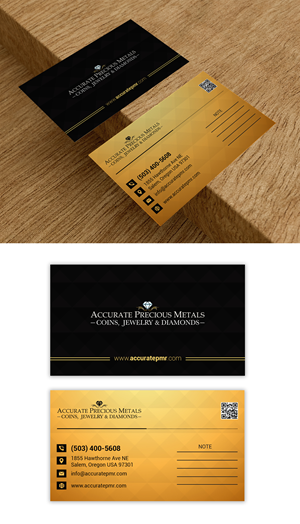 Visitenkarten-Design von debdesign für Accurate Precous Metals Refineries | Design: #28479632