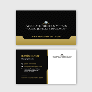 Business Card Design by debdesign for Accurate Precous Metals Refineries | Design: #28486884