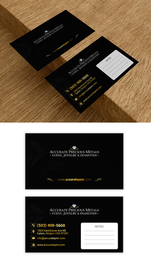 Business Card Design by debdesign for Accurate Precous Metals Refineries | Design: #28487168
