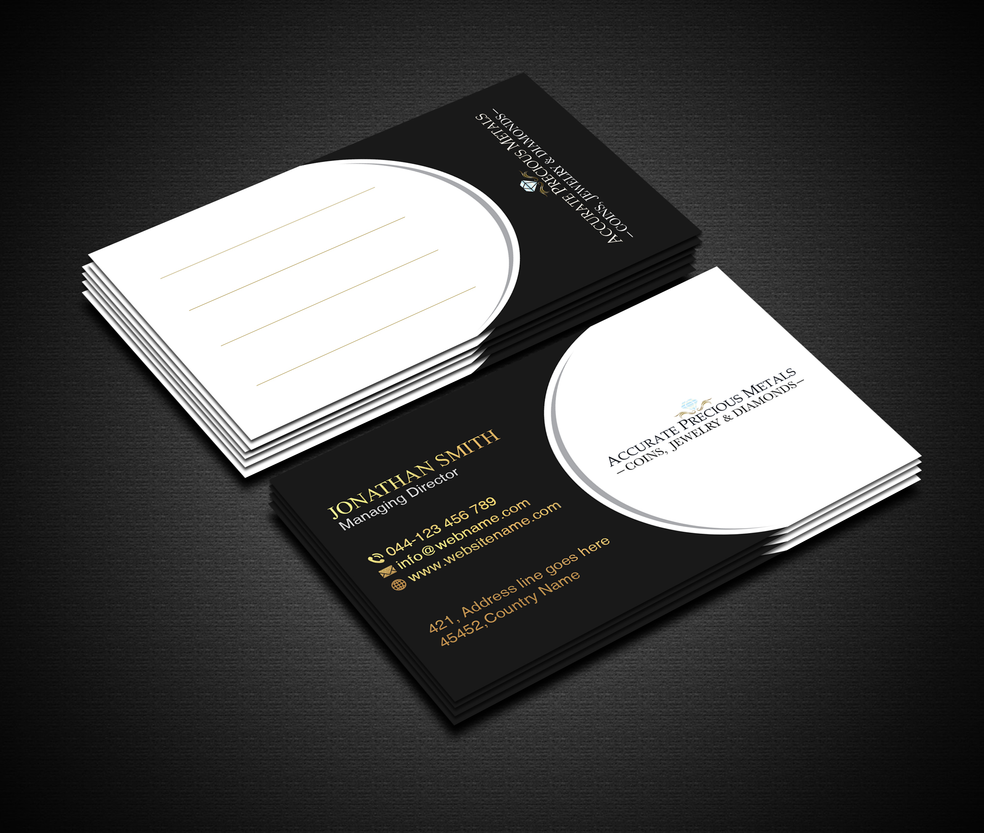 Design de Carte de Visite par Creations Box 2015 pour Accurate Precous Metals Refineries | Design #28477802