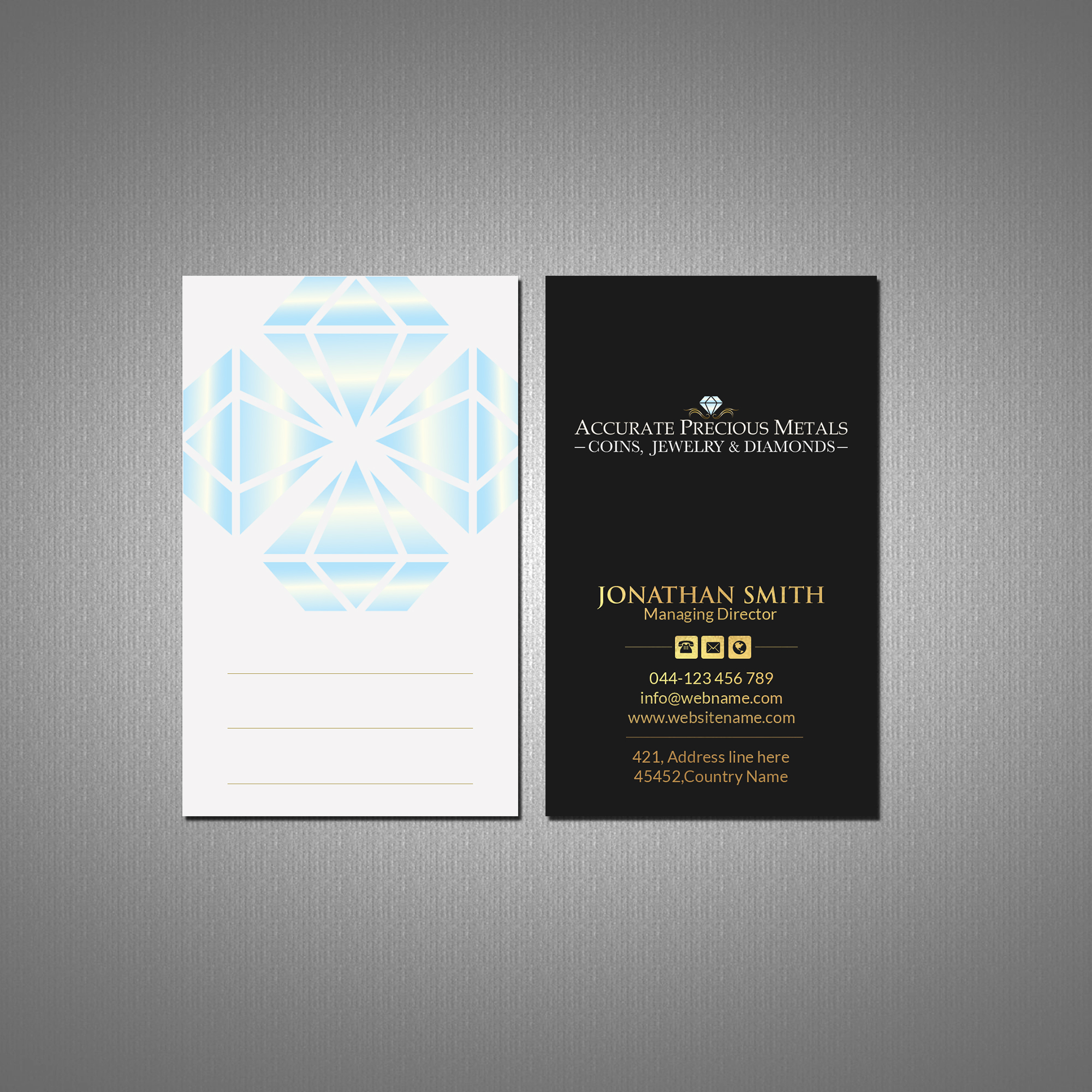 Design de Carte de Visite par Creations Box 2015 pour Accurate Precous Metals Refineries | Design #28477803