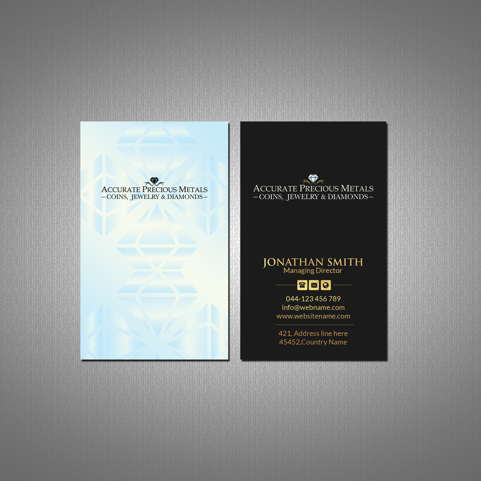 Design de Carte de Visite par Creations Box 2015 pour Accurate Precous Metals Refineries | Design #28477804