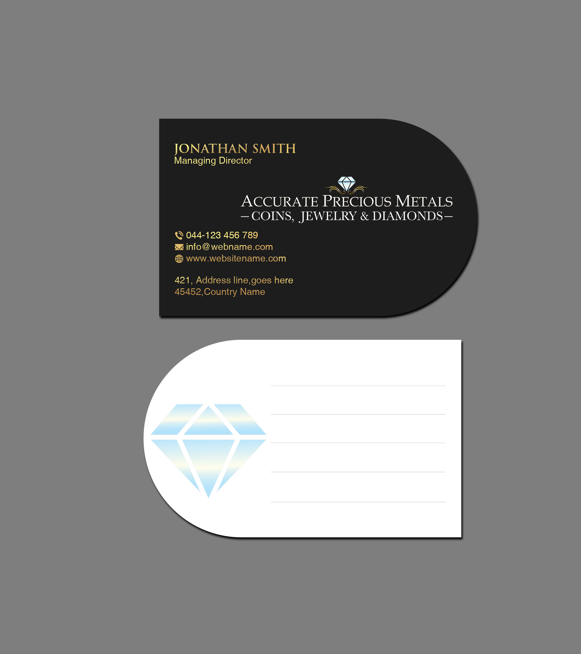 Business Card Design by Creations Box 2015 for Accurate Precous Metals Refineries | Design #28486563