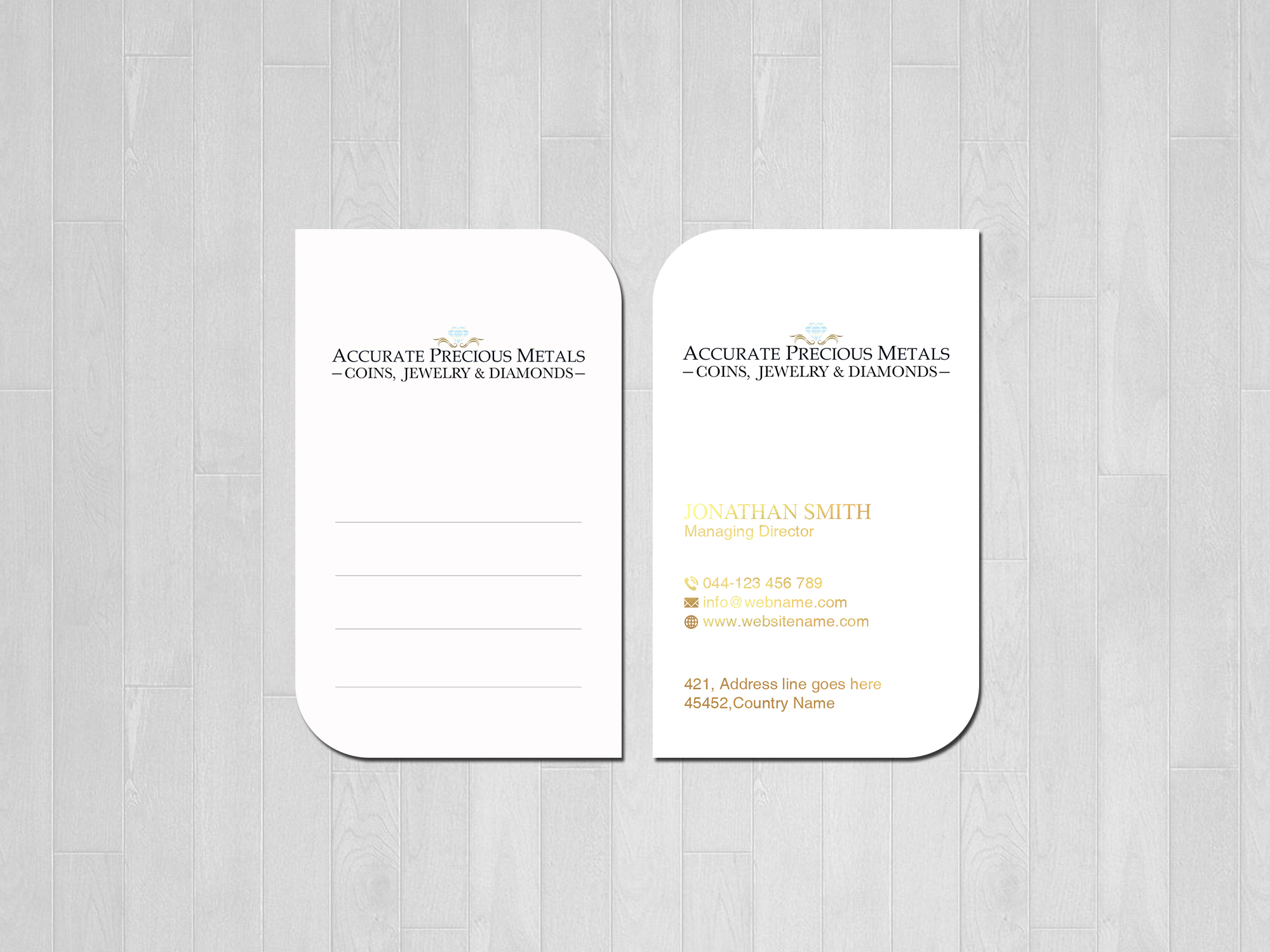 Business Card Design by Creations Box 2015 for Accurate Precous Metals Refineries | Design #28486565
