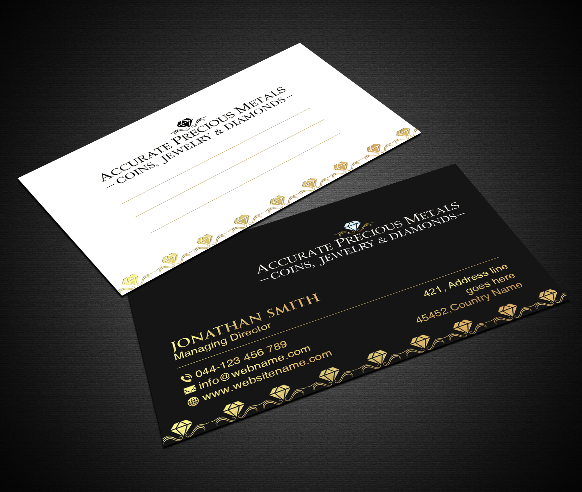 Business Card Design by Creations Box 2015 for Accurate Precous Metals Refineries | Design #28486567