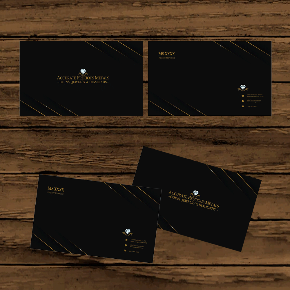 Diseño de Tarjeta de Presentación por MKG para Accurate Precous Metals Refineries | Diseño #28479578