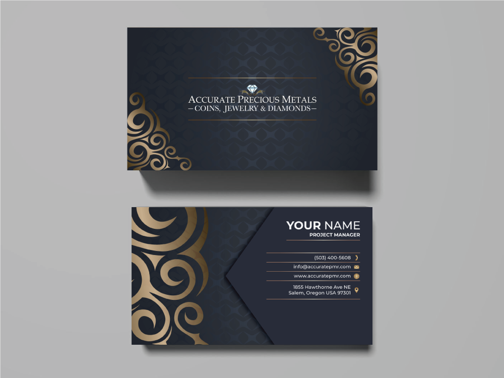 Business Card Design by Owleria for Accurate Precous Metals Refineries | Design #28472575
