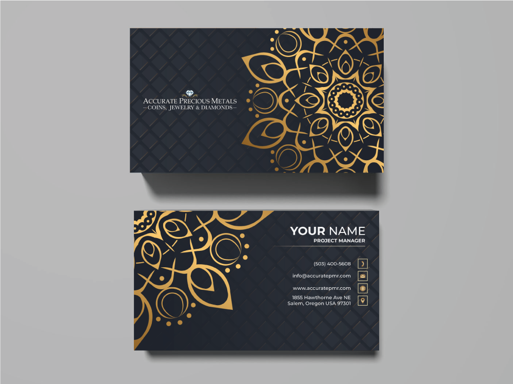 Business Card Design by Owleria for Accurate Precous Metals Refineries | Design #28476293