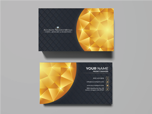 Business Card Design by Owleria for Accurate Precous Metals Refineries | Design: #28490916