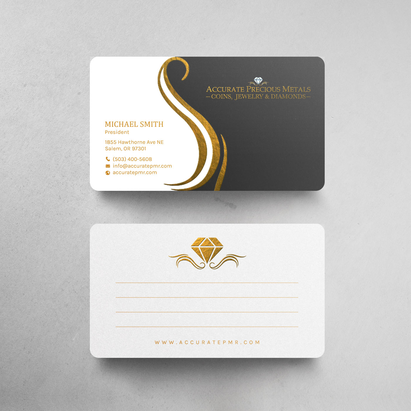 Business Card Design by chandrayaan.creative for Accurate Precous Metals Refineries | Design #28469000