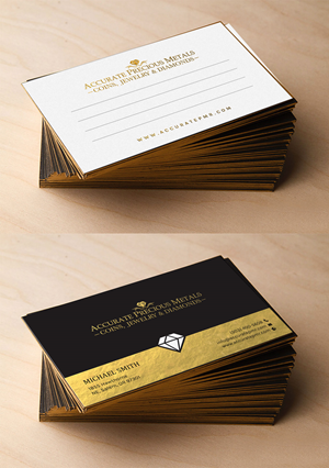 Business Card Design by chandrayaan.creative for Accurate Precous Metals Refineries | Design: #28469529