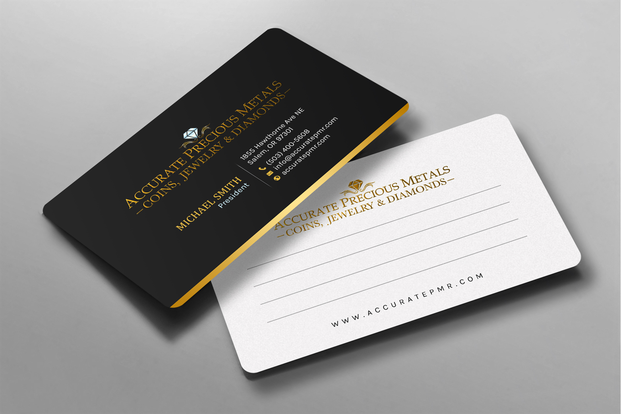 Business Card Design by chandrayaan.creative for Accurate Precous Metals Refineries | Design #28488277